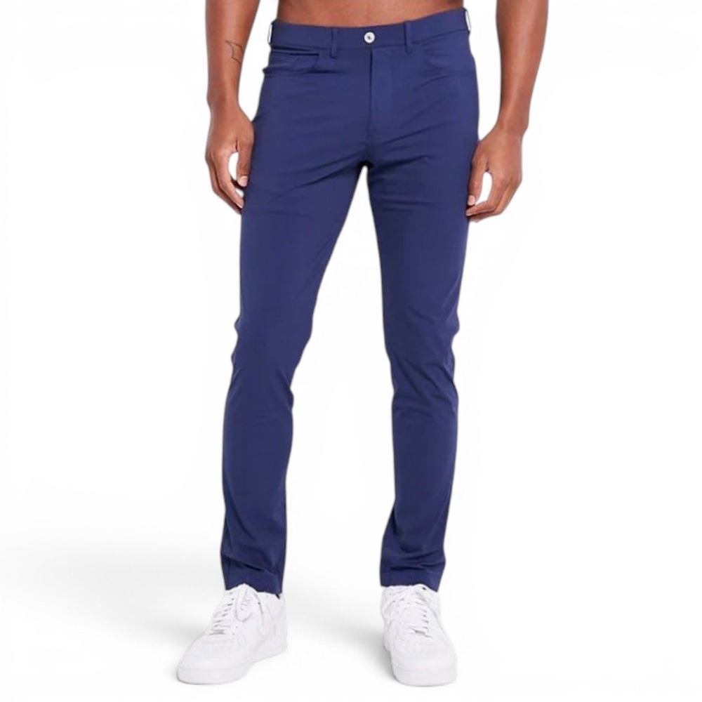 REDVANLY Kent Pull-On 32" Inseam Pants Mens Large Navy Performance Stretch Golf